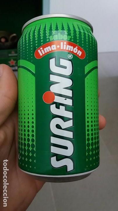 Boxes and metal boxes: Antigua lata de refresco SURFING fabricada por LA CASERA Espa&ntilde;a a&ntilde;o 1991