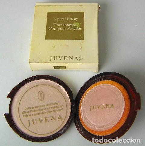 Cajas y cajitas met&aacute;licas: ST 628 Caja original polvera nacarada de plastico marr&oacute;n Juvena, natural beauty