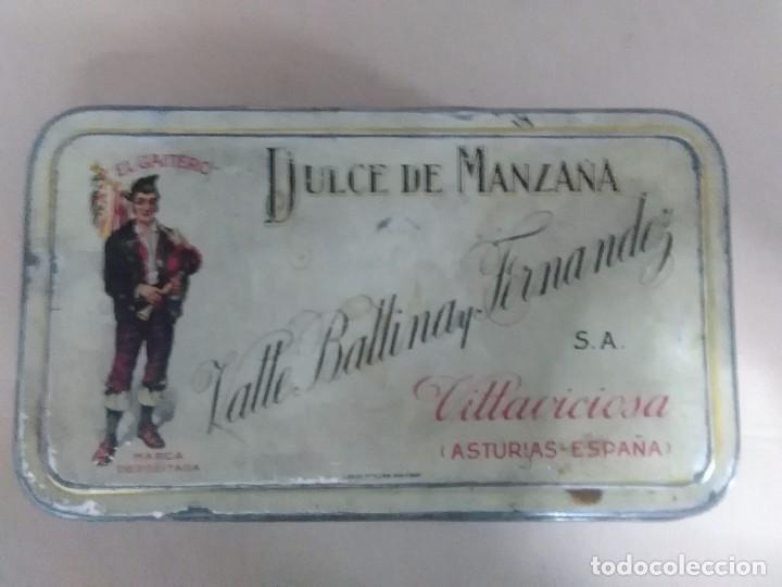 Cajas y cajitas met&aacute;licas: Caja lata antigua dulce de manzana