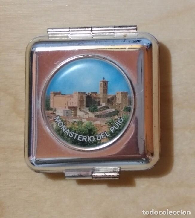 Cajas y cajitas met&aacute;licas: Peque&ntilde;a caja / cajita pastillera met&aacute;lica Monasterio del Puig - Coleccionismo