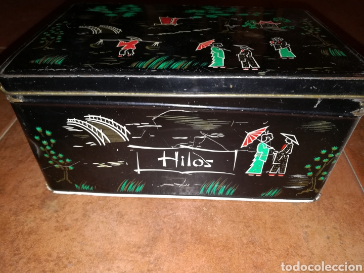 Cajas y cajitas met&aacute;licas: Caja para hilos ,de cola cao. - Foto 1