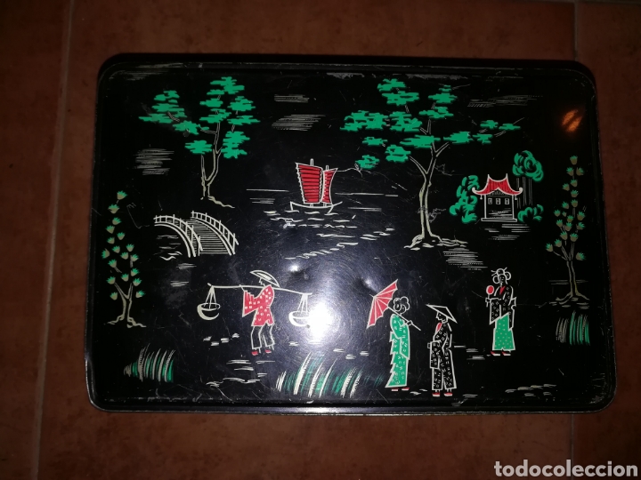 Cajas y cajitas met&aacute;licas: Caja para hilos ,de cola cao. - Foto 4