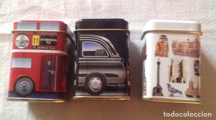 Cajas y cajitas met&aacute;licas: TRES LATAS INGLESAS DE TE. - Foto 2