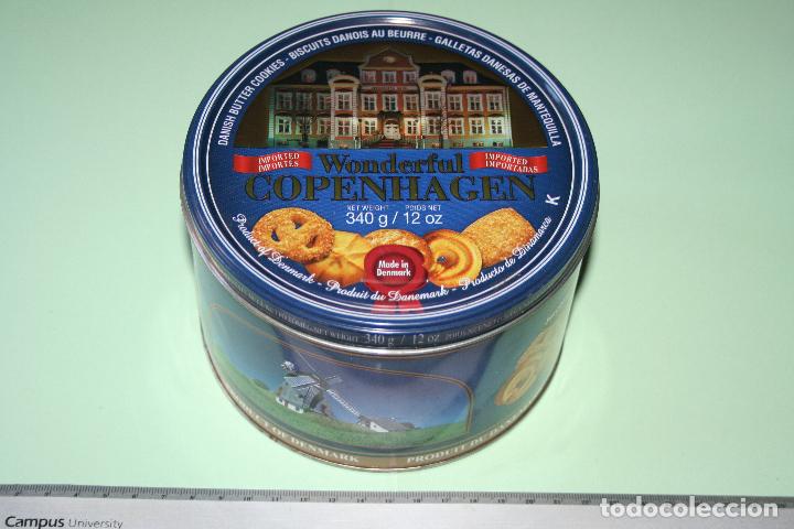 Boxes and metal boxes: ANTIGUA CAJA METALICA DE GALLETAS WONDERFUL COPENHAGEN (JACOBSENS DE DINAMARCA)