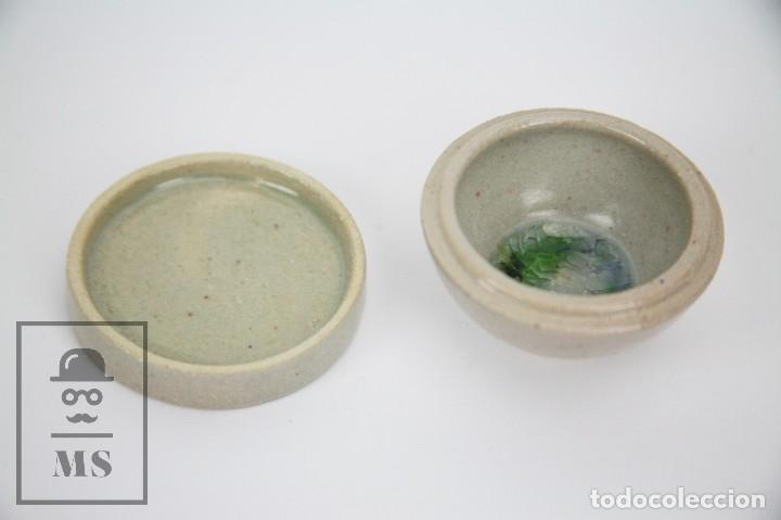 Blechdosen und Kisten: Cajita de Cer&aacute;mica al Torno Vidriada - Gris, Azul y Verde - Taller Nuria Pie, Barcelona