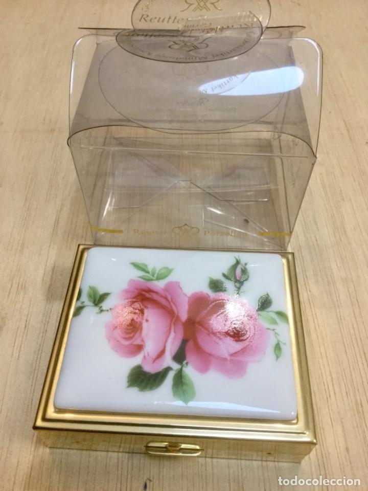 Cajas y cajitas met&aacute;licas: Pastillero &ldquo;Rosas recetangular&rdquo; Reutter. NUEVO - Foto 1