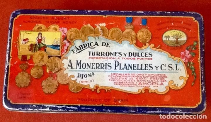 Caixas e caixinhas met&aacute;licas: CAJA METALICA. TURRONES Y DULCES. MONERRIS PLANELLES. ENVIO GRATIS&iexcl;&iexcl;&iexcl;