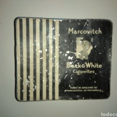 Cajas y cajitas metálicas: ~ CAJITA MARCOVITCH BLACK & WHITE CIGARETTES CIGARRILLOS TABACO PUROS ~