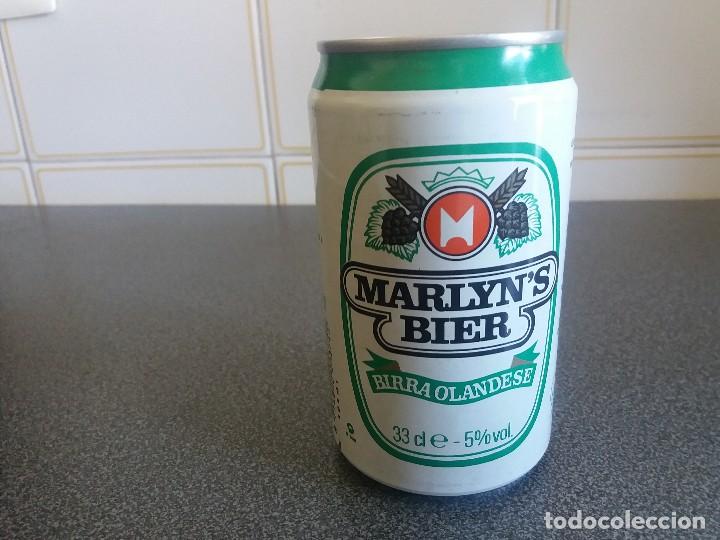 Boxes and metal boxes: Antigua lata de cerveza bier beer MARLYN MARLYN'S Mercado espa&ntilde;ol Barcelona