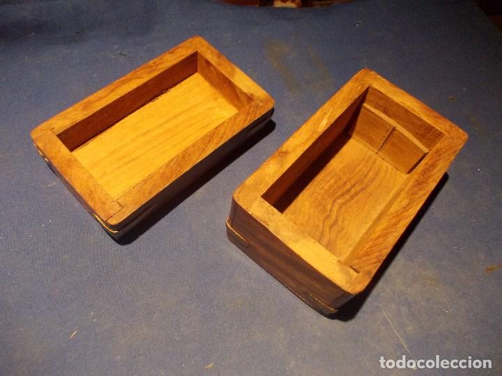 Cajas y cajitas met&aacute;licas: caja de madera para naipes - Foto 2