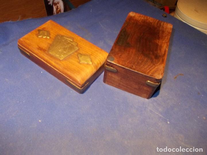 Cajas y cajitas met&aacute;licas: caja de madera para naipes - Foto 3