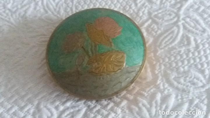 Cajas y cajitas met&aacute;licas: Caja de bronce con esmalte - Foto 2