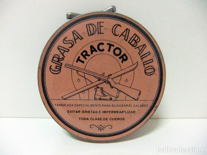 Blechdosen und Kisten: LATA MET&Aacute;LICA GRASA DE CABALLO TRACTOR - BRASSO BILBAO RECKITT N&ordm; 4 ESPECIAL CALZADO CAZA Y MONTA&Ntilde;A