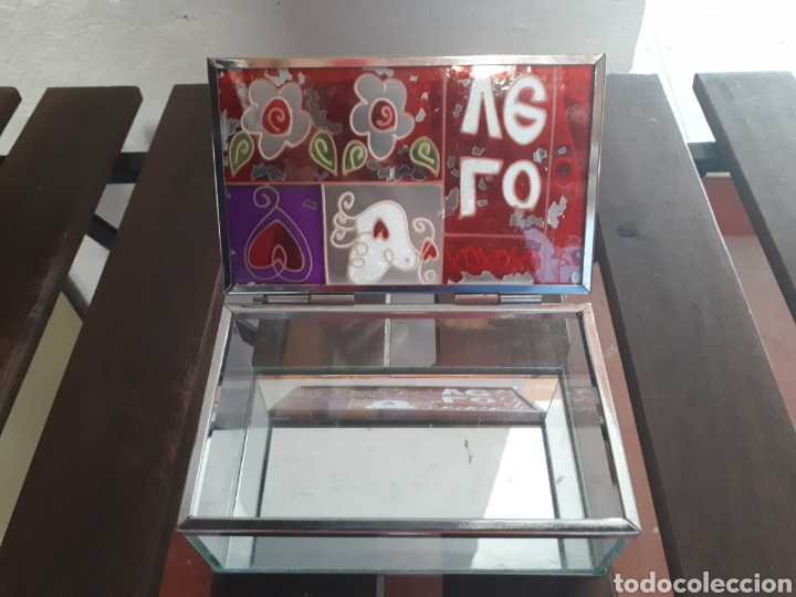 Cajas y cajitas met&aacute;licas: Caja joyero cristal espejo