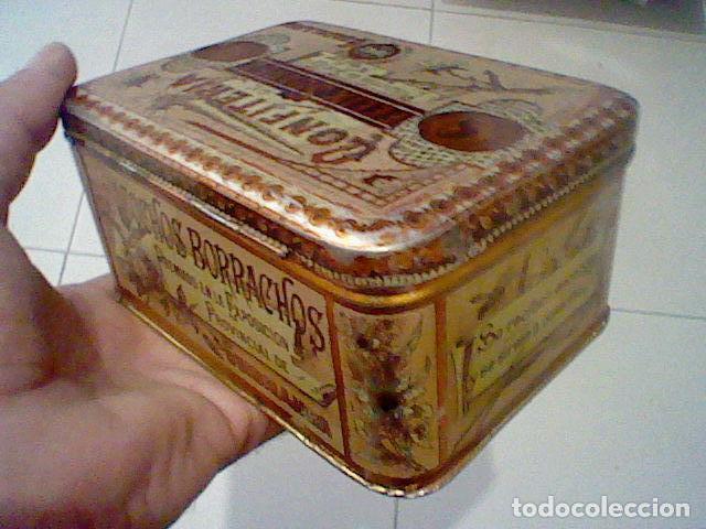 Blechdosen und Kisten: CONFITERIA FELIX SUAREZ FONDA ESTACION FERROCARRIL GUADALAJARA BORRACHOS LATA PRECIOSA