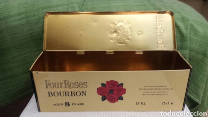 Cajas y cajitas met&aacute;licas: Lata Four Roses - Foto 3