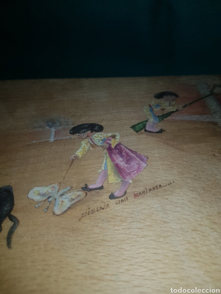 Cajas y cajitas met&aacute;licas: Caja de madera pintada toros - Foto 5