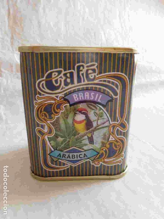Blechdosen und Kisten: Lata litografiada de Caf&eacute; Brasil Arabica. Con tapa.