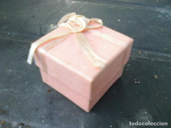 Cajas y cajitas met&aacute;licas: Cajita joyero en carton rosa con lazo - Para joyeria o bisuteria