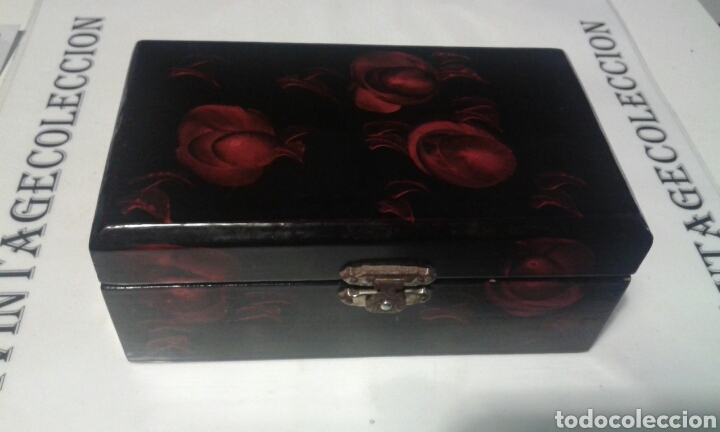 Cajas y cajitas met&aacute;licas: Joyero lacado, ( 15&times;9&times;6cm ).