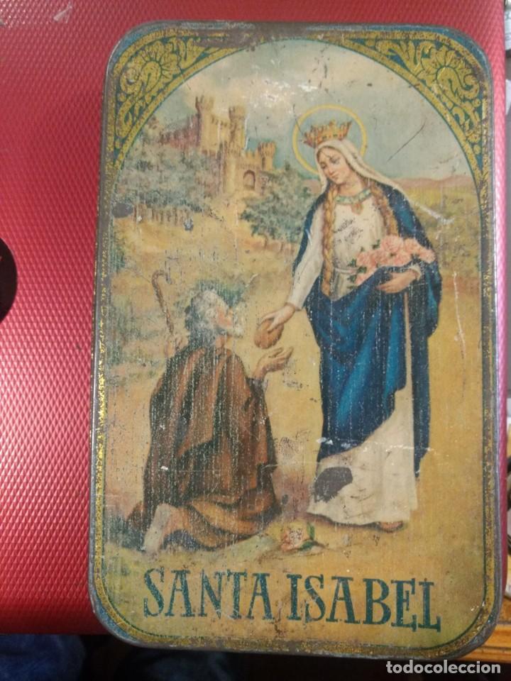 Boxes and metal boxes: BONITA CAJA DE LATA DE MEMBRILLO -J.RODRIGUEZ MONTERO- PUENTE GENIL - SANTA ISABEL-