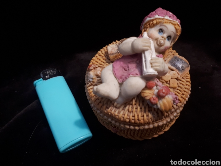 Cajas y cajitas met&aacute;licas: Caja joyero beb&eacute; resina