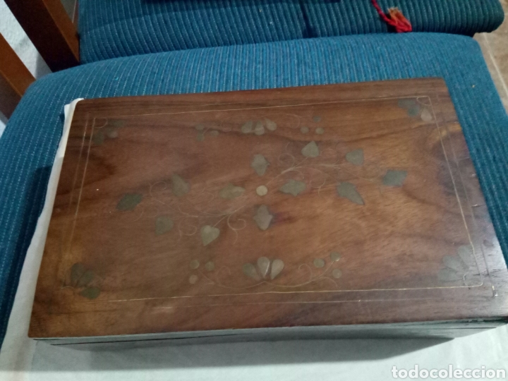 Cajas y cajitas met&aacute;licas: cajita joyero de madera made in india