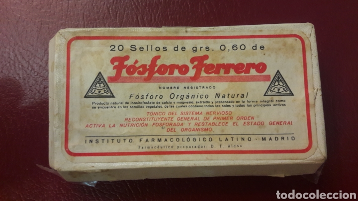 Casse e cassette metalliche: Fosforos Ferrero instituto farmacologico Latino Madrid caja vacia