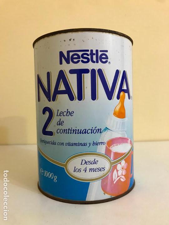 Cajas y cajitas met&aacute;licas: ANTIGUA LATA DE LECHE CONTINUACI&Oacute;N, NESTLE NATIVA 2
