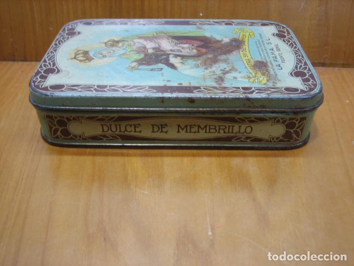 Cajas y cajitas met&aacute;licas: Antigua caja membrillo la Fama de Puente Genil. Cordoba