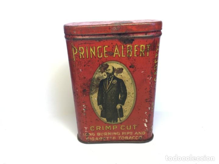 Bo&icirc;tes et petites bo&icirc;tes m&eacute;talliques: ANTIGUA CAJA DE METAL TABACO PRINCE ALBERT