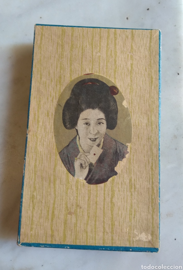 Boxes and metal boxes: Caja de Cart&oacute;n Geisha con Carta de Poker - Made in Japan - Rara -