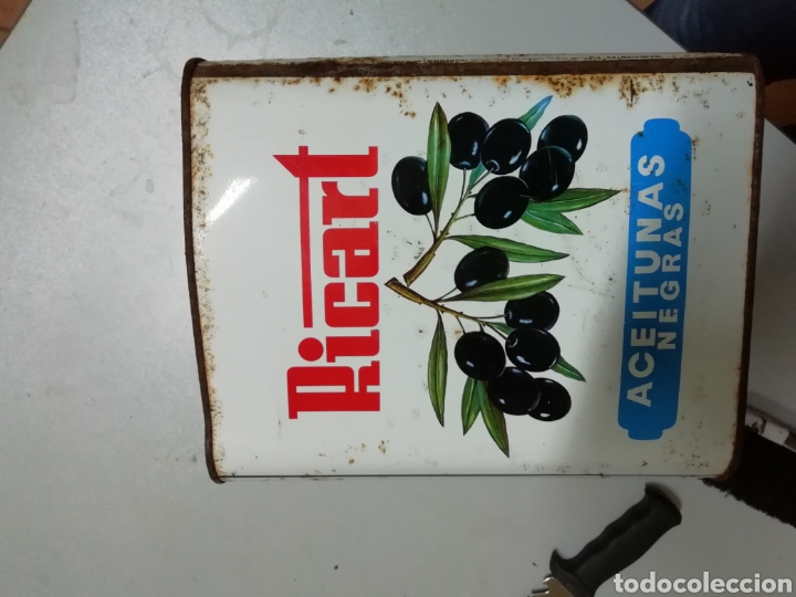 Cajas y cajitas met&aacute;licas: Lata aceitunas Ricart - Foto 3