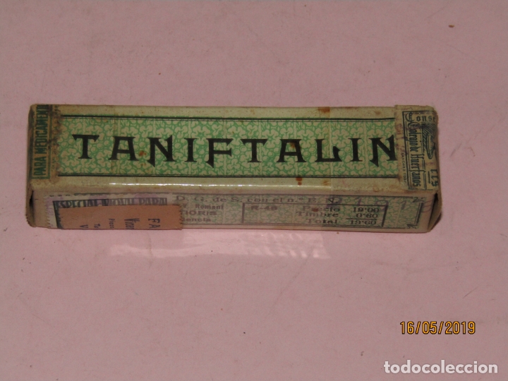 Boxes and metal boxes: Antigua Caja de Farmacia MedicinaTubo 12 Comprimidos TANIFTALIN de Laboratorio ..