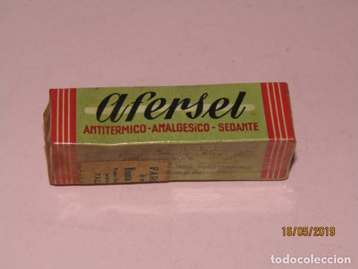 Boxes and metal boxes: Antigua Caja de Farmacia Medicina Tubo Comprimidos AFERSEL Analg&eacute;sico Antit&eacute;rmico