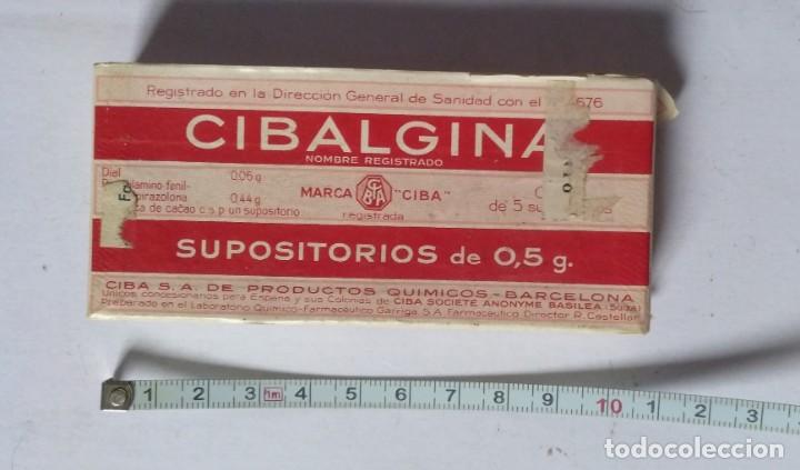 Boxes and metal boxes: antigua caja vacia, medicina, medicamento, farmacia, supositorios cibalgina