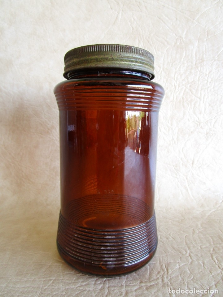 Boxes and metal boxes: antiguo bote de cristal de nescafe instant coffee 18 cm x 10 cm nestle