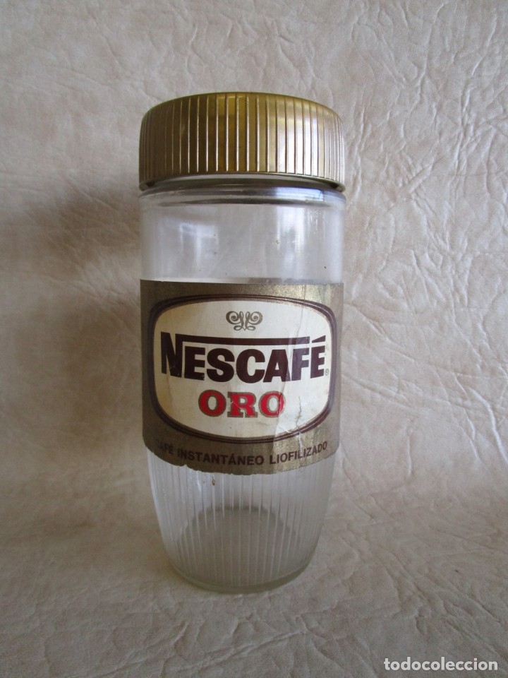 Boxes and metal boxes: antiguo bote de nescafe oro mediano