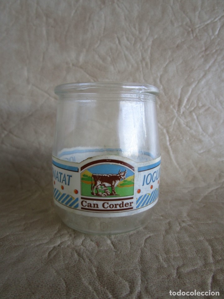 Boxes and metal boxes: antiguo bote de cristal yogurt can corder iogurt
