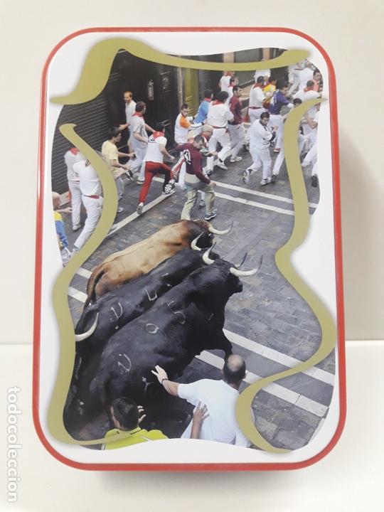 Cajas y cajitas met&aacute;licas: CAJA METALICA DE SAN FERMIN - EL ENCIERRO EN PAMPLONA
