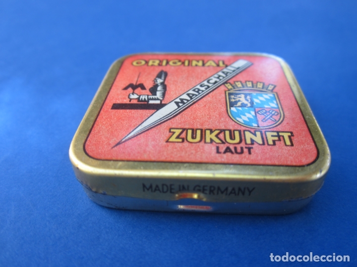 Cajas y cajitas met&aacute;licas: antigua caja de agujas de gramofono , marschall , n.127 , buena conservacion