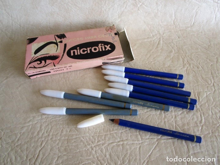 Boxes and metal boxes: antigua caja lapices lapiz para cejas nicrofix marca luxana s.a. lapiz