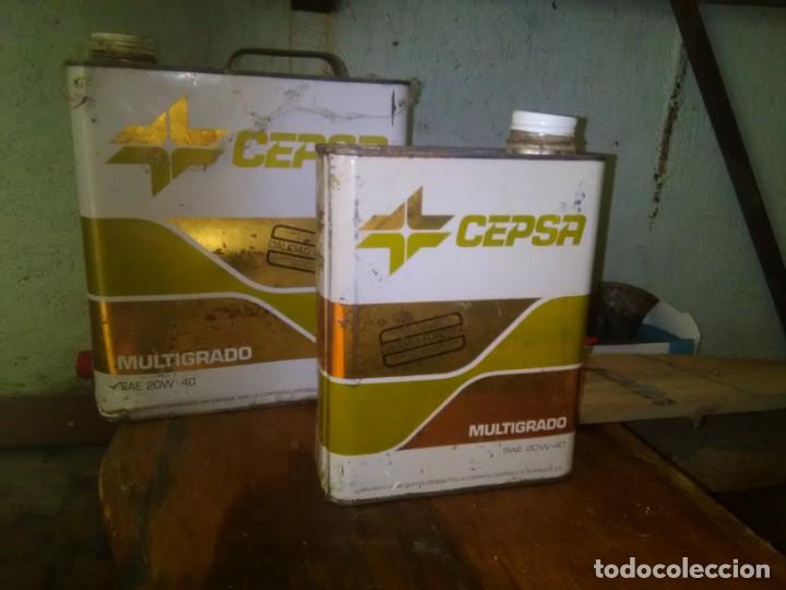 Cajas y cajitas met&aacute;licas: 2latas antiguas aceite cepsa - Foto 2