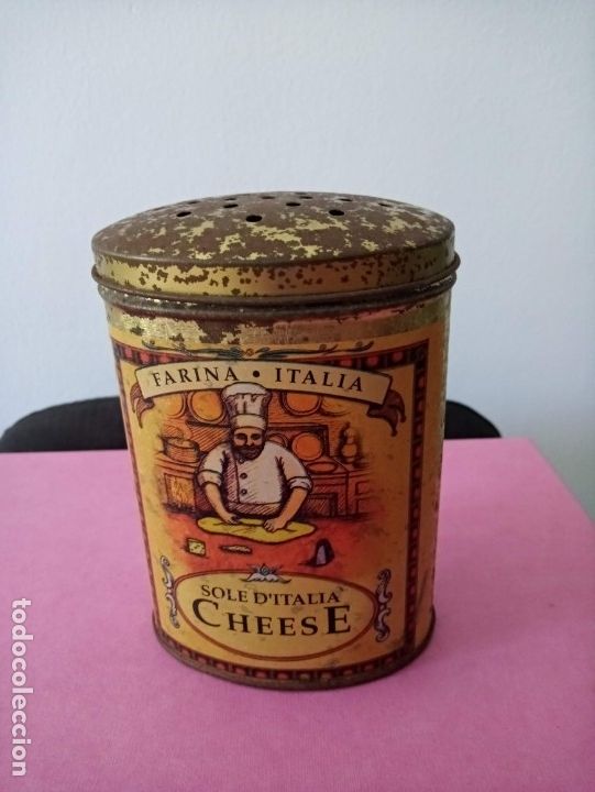 Boxes and metal boxes: Lata antigua Sole D'Italia Cheese, Queso. Farina Italia