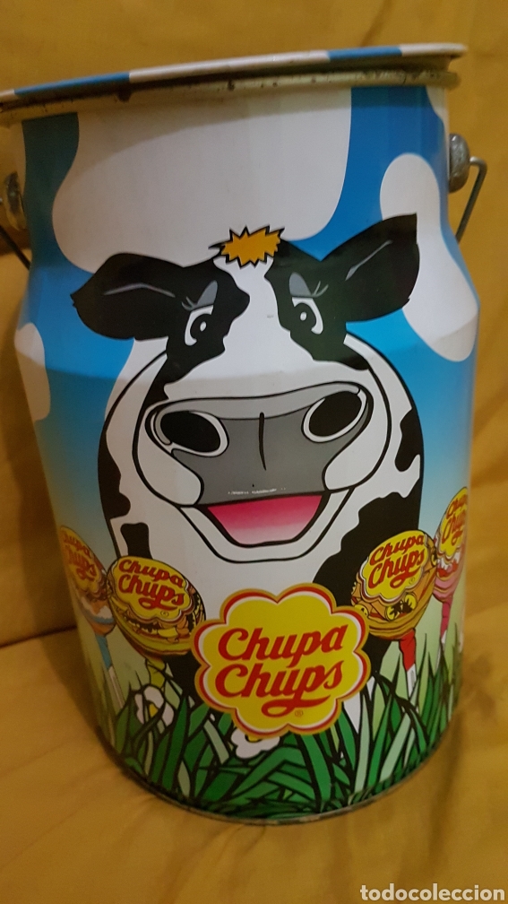Cajas y cajitas met&aacute;licas: Lata imitando lechera chupa chups - Foto 2