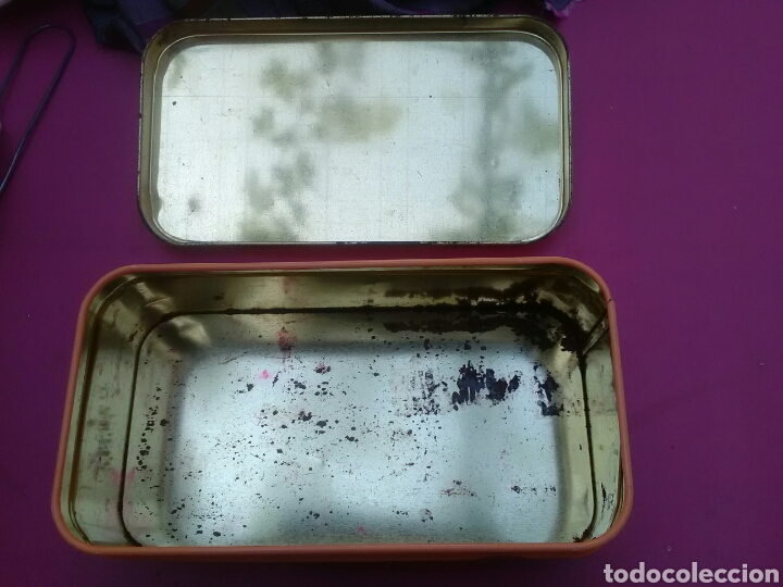 Cajas y cajitas met&aacute;licas: Caja de lata antigua - Foto 3
