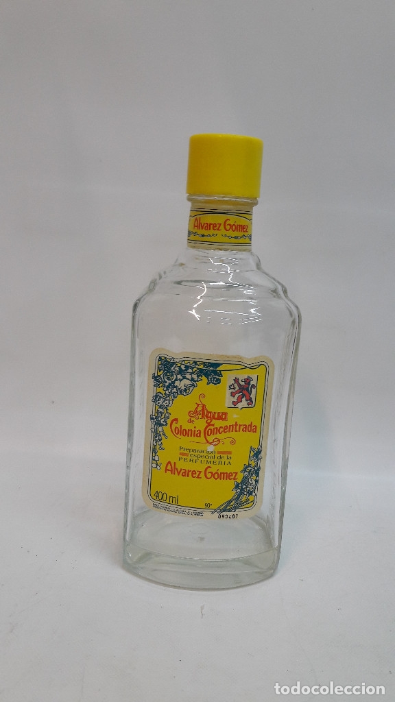 Cajas y cajitas met&aacute;licas: BOTELLA CRISTAL , &Aacute;LVAREZ GOMEZ, AGUA DE COLONIA CONCENTRADA , MED ALTO 20 CM.