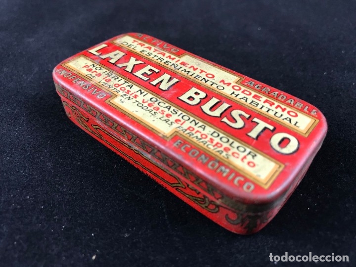 Blechdosen und Kisten: CAJA HOJALATA ANTIGUA FARMACIA DE MEDICAMENTO LAXEN BUSTO - MUY BUEN ESTADO