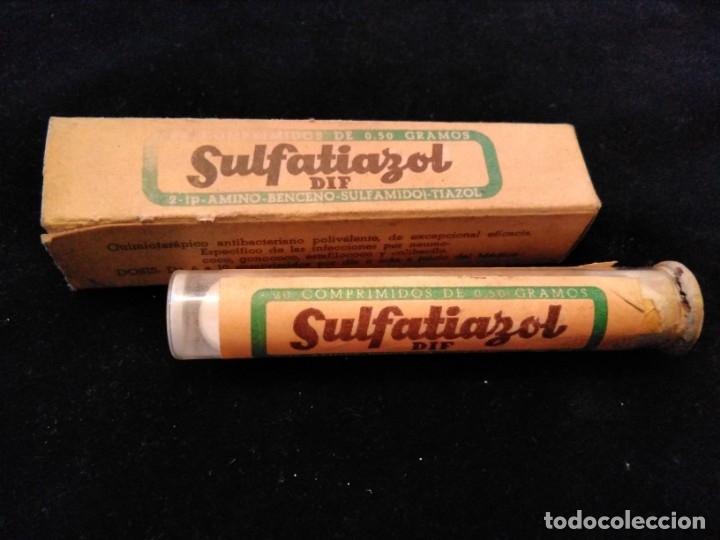 Cajas y cajitas met&aacute;licas: ANTIGUO MEDICAMENTO ,CAJA MEDICINA SULFATIAZOL, CAJITA BOTICA