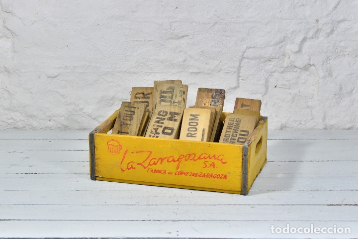 Cajas y cajitas met&aacute;licas: ANTIGUA CAJA DE CERVEZAS LA ZARAGOZANA ACTUAL AMBAR CAJA RUSTICA A&Ntilde;OS 50 BARES RESTAURANTES